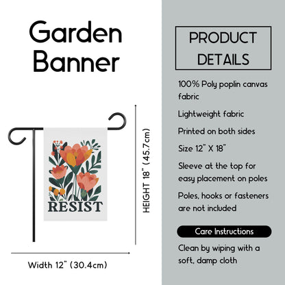 Resist house flag anti Trump garden banner anti fascism house flag defend democracy yard sign political activist gift idea anti war flag