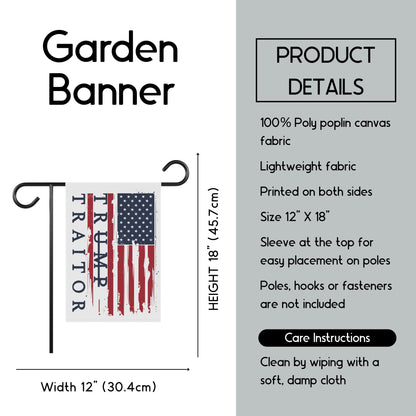 Trump is a traitor garden flag anti fascism garden banner defend democracy yard sign we are not okay flag impeach Trump garden banner resist