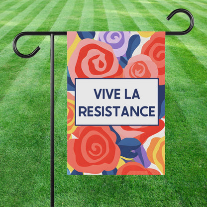 Vive la resistance house flag resist fascism garden banner anti Trump flag foxtrot delta tango yard sign not my president flag pro democracy