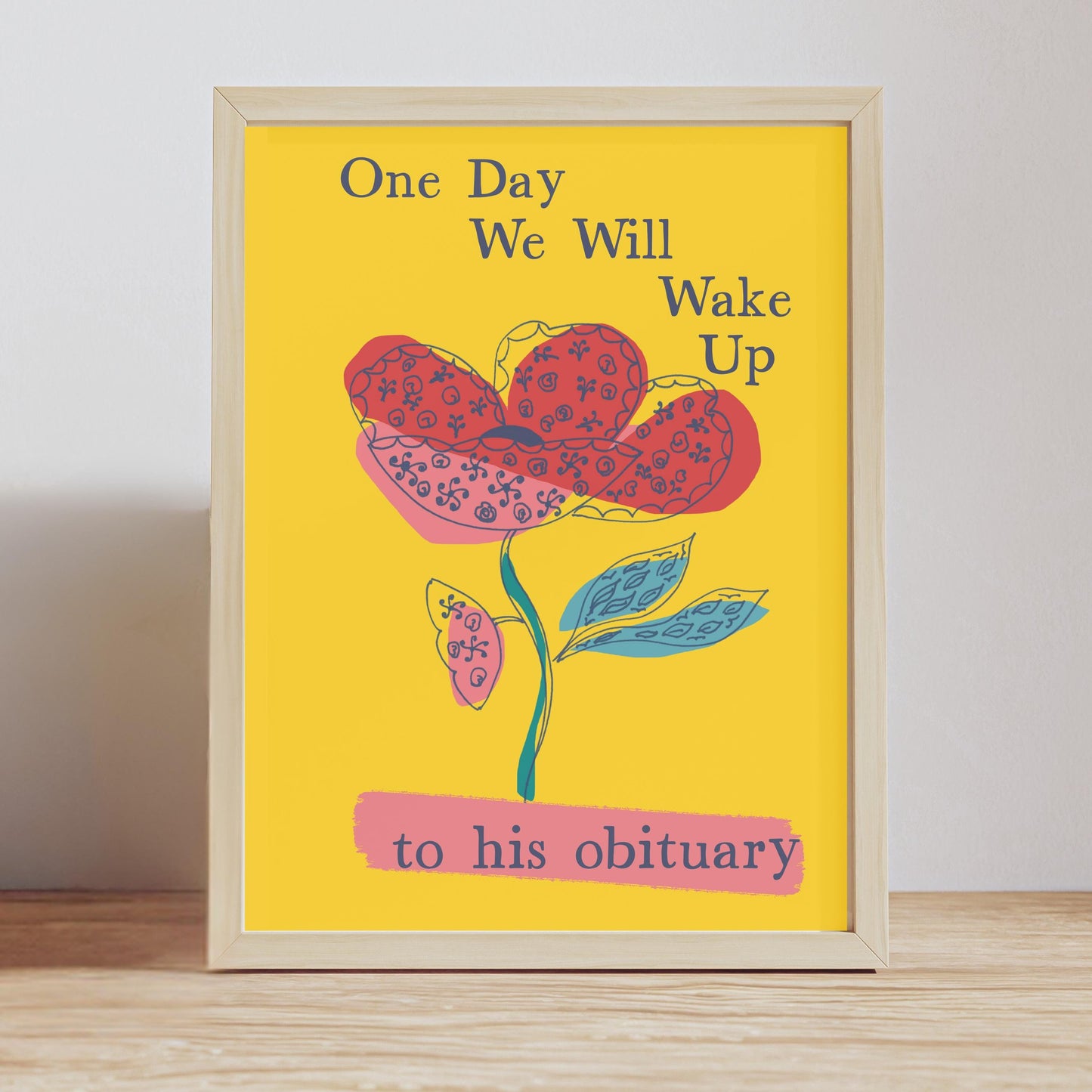 Funny anti Trump art print subtle f*ck Trump gift idea anti war wall art no kings America protest poster political wall art resist fascism