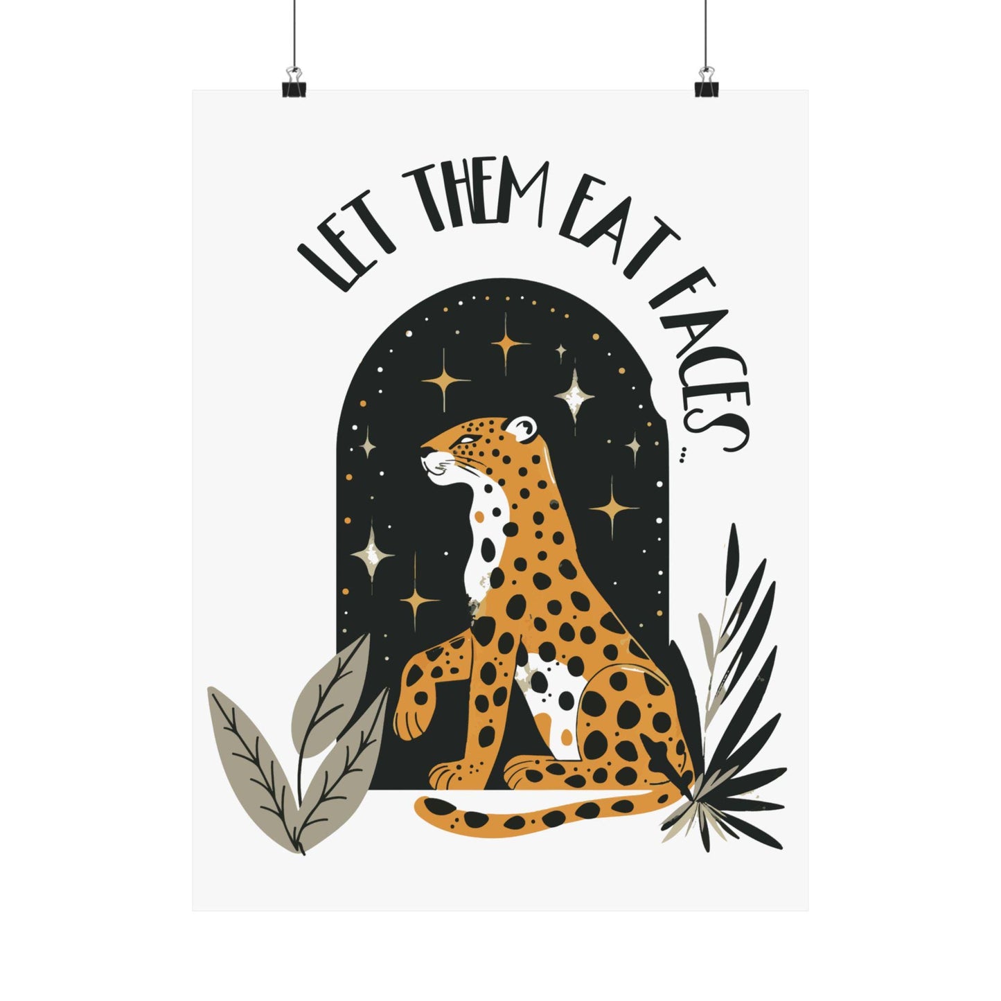 Subtle anti MAGA art print funny political wall art leopards eating faces party merch anti Trump gift idea anti war wall art resist fascism