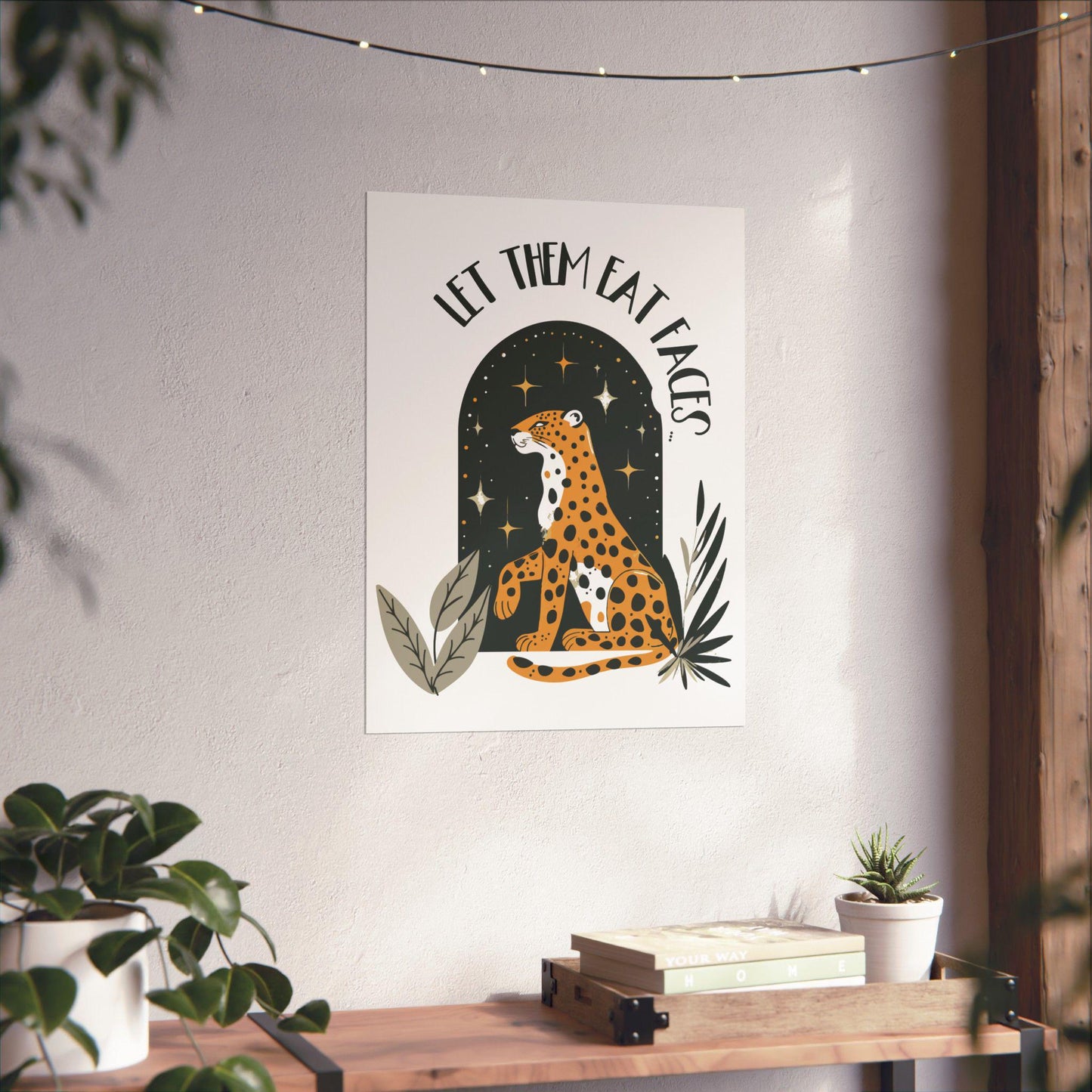 Subtle anti MAGA art print funny political wall art leopards eating faces party merch anti Trump gift idea anti war wall art resist fascism