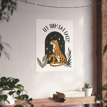 Subtle anti MAGA art print funny political wall art leopards eating faces party merch anti Trump gift idea anti war wall art resist fascism