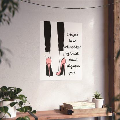 Funny feminist wall art liberal political gift idea femme art subtle f*ck Trump gift resist art print defend democracy poster tax the rich