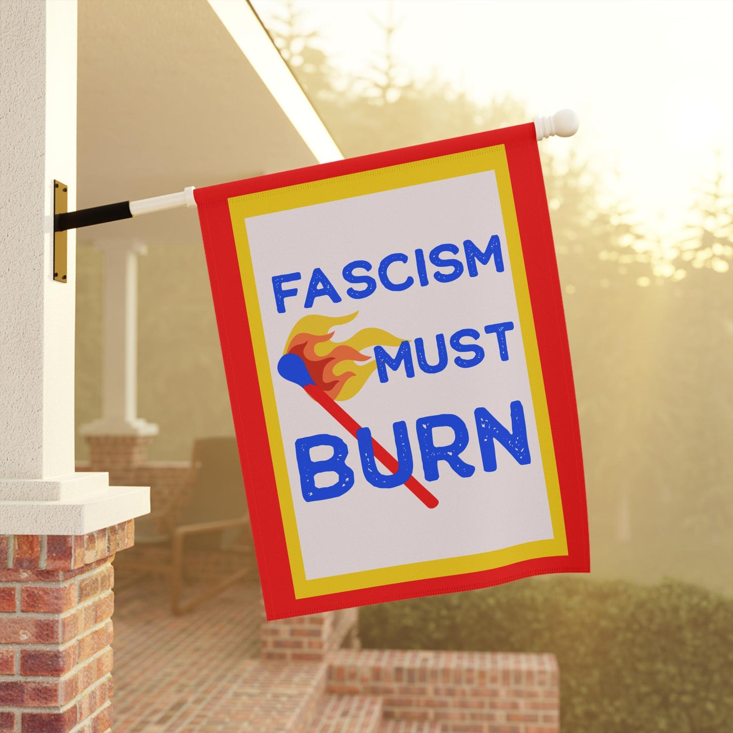 anti Trump yard sign subtle anti MAGA flag