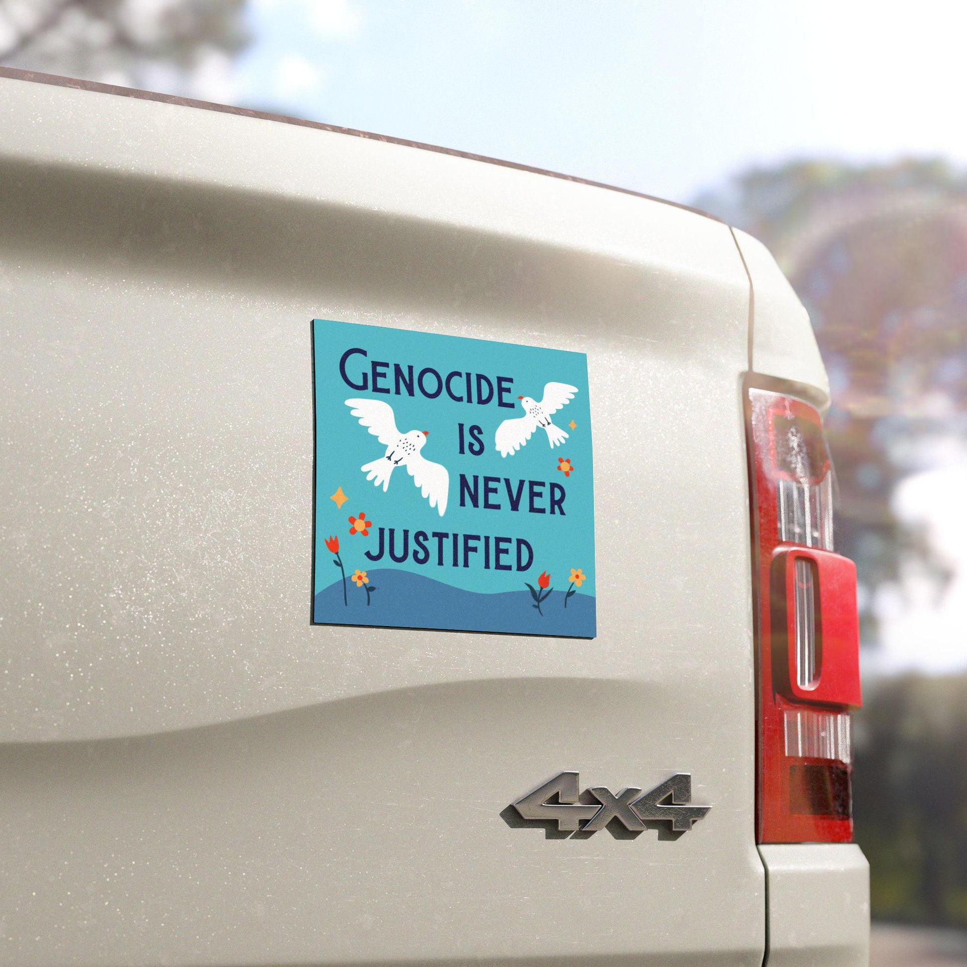 anti genocide bumper sticker free Gaza magnet