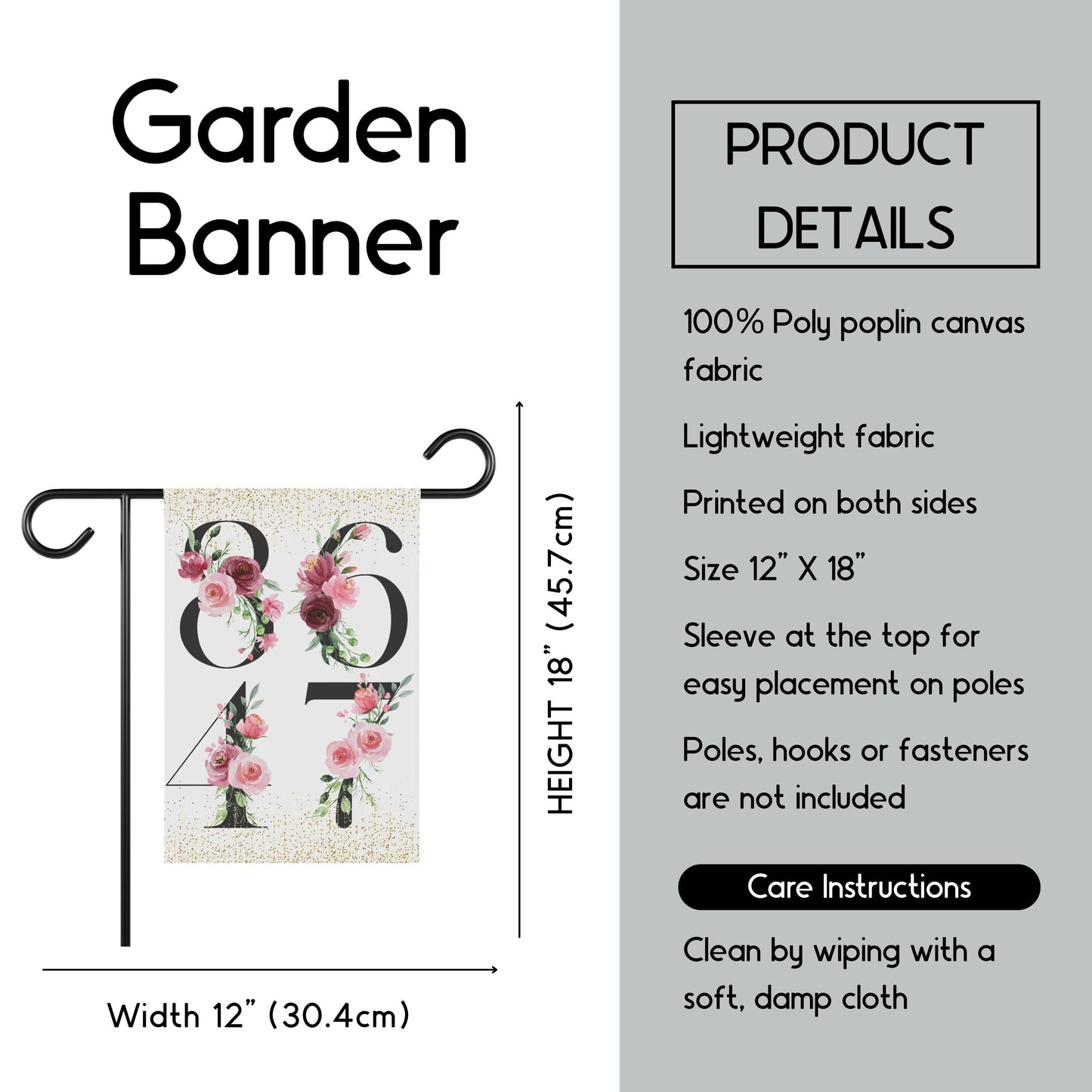 8647 garden banner foxtrot delta tango house flag resist fascism yard sign subtle anti Trump flag taco funny political gift idea anti MAGA