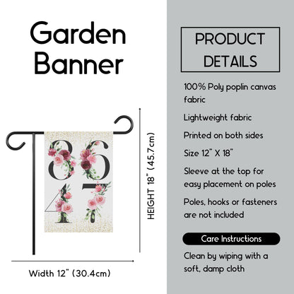 8647 garden banner foxtrot delta tango house flag resist fascism yard sign subtle anti Trump flag taco funny political gift idea anti MAGA