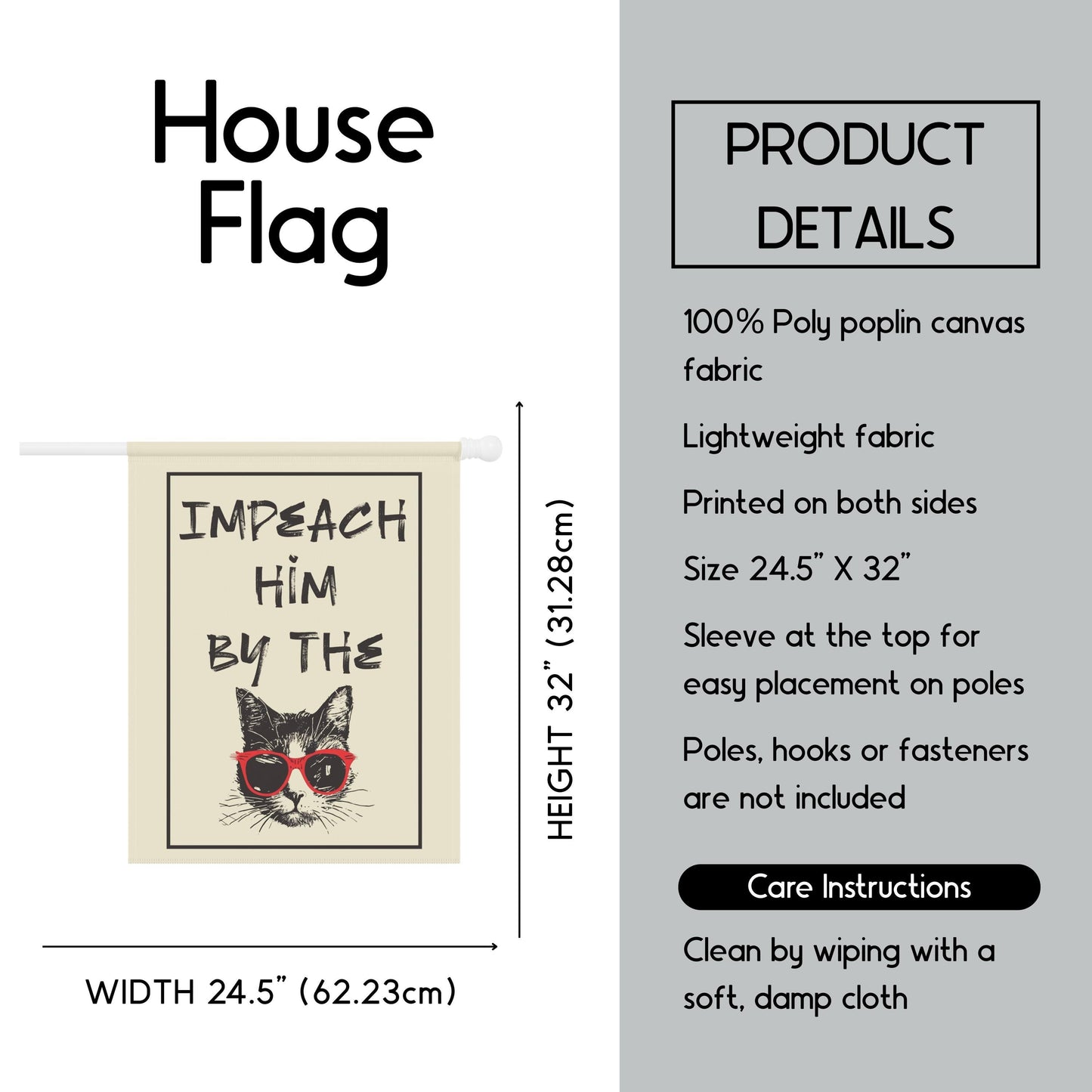 Impeach Trump garden banner funny anti Trump house flag no kings in America yard sign impeach remove convict flag 8647 sign FDT flag resist