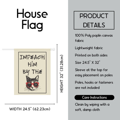 Impeach Trump garden banner funny anti Trump house flag no kings in America yard sign impeach remove convict flag 8647 sign FDT flag resist