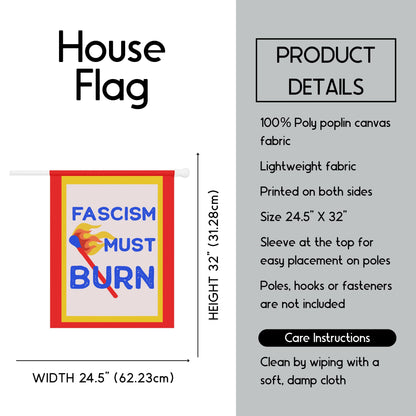 Anti fascism garden banner resist house flag anti Trump yard sign subtle anti MAGA flag foxtrot delta tango sign defend democracy house flag