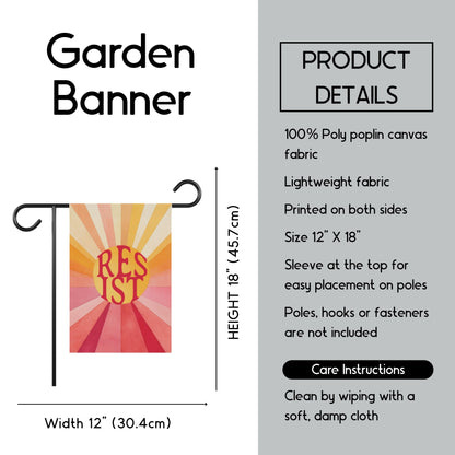 Resist garden banner anti fascism house flag subtle anti Trump sign no kings in America flag impeach Trump garden sign not my president flag