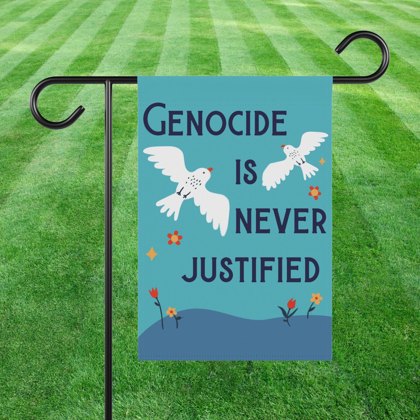 Anti genocide house flag pro Palestine garden banner