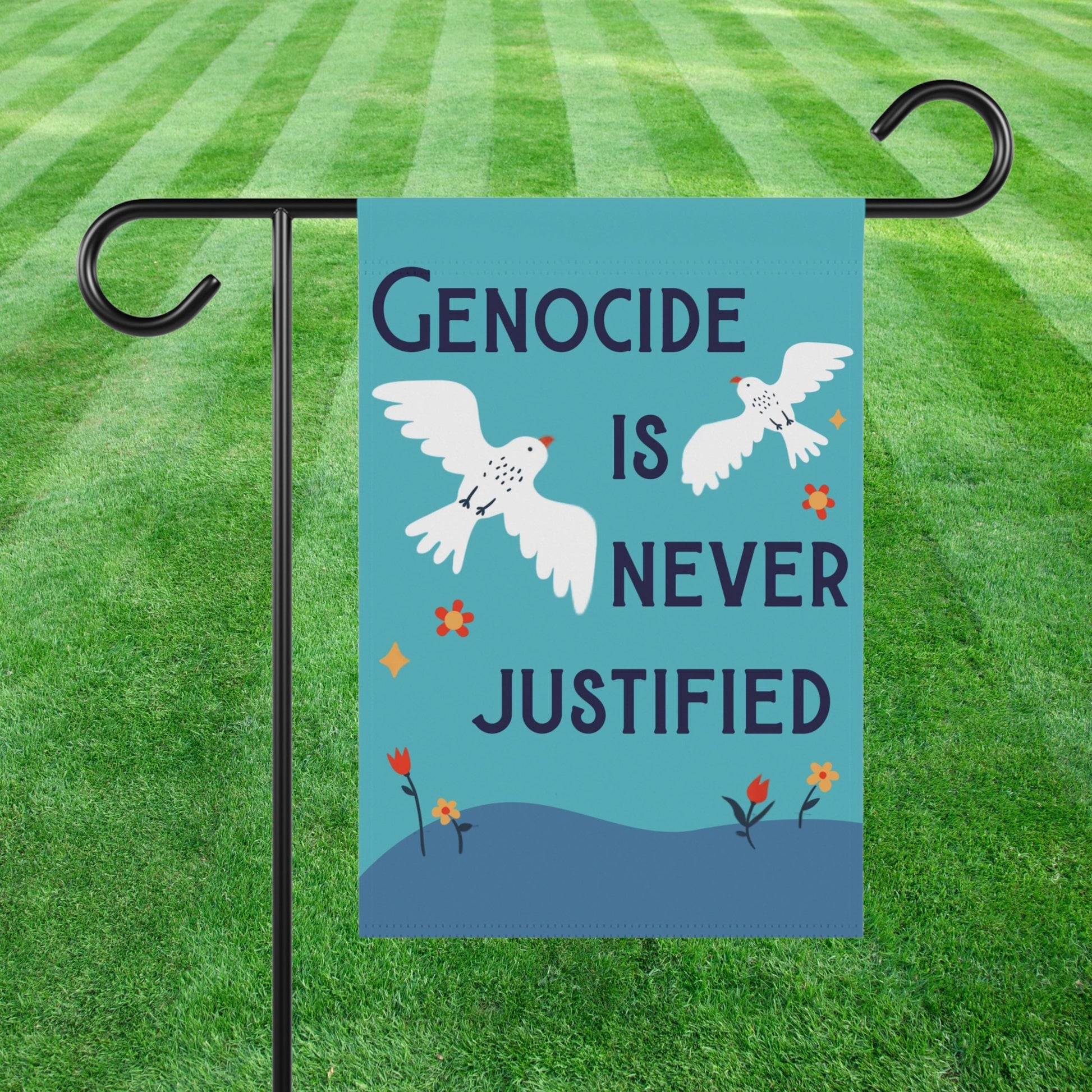 Anti genocide house flag pro Palestine garden banner