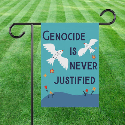 Anti genocide house flag pro Palestine garden banner
