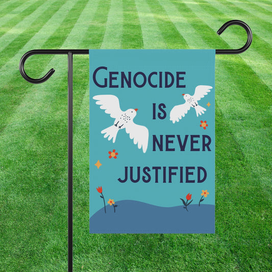 Anti genocide house flag pro Palestine garden banner