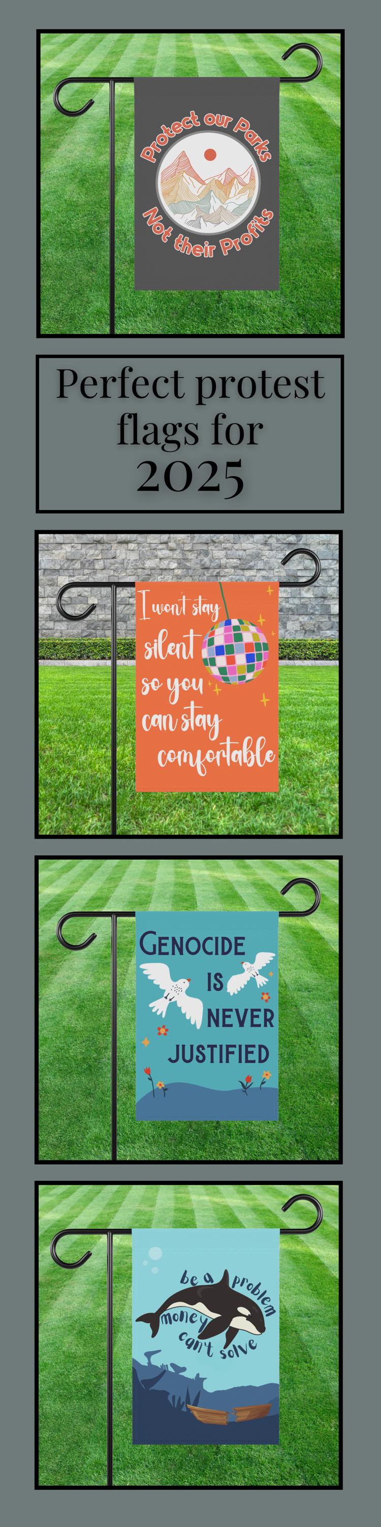 Protect our parks house flag nature lover garden flag environmental activism house sign nature lover flag subtle anti Trump gift resist flag