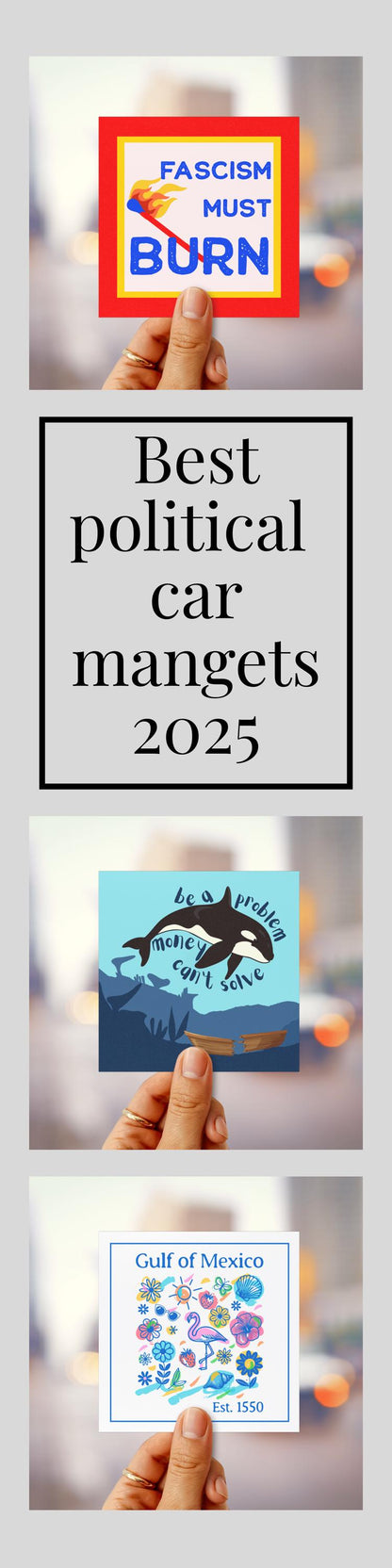 Fascism must burn car magnet anti Trump bumper sticker defend democracy magnet anti fascist decal anti MAGA magnet eat the rich decal resist