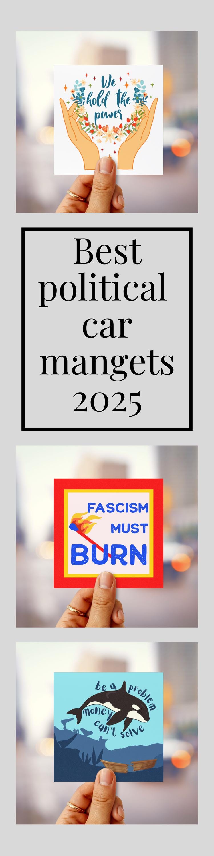 We hold the power car magnet tax the rich bumper sticker anti fascism car magnet defend democracy decal anti Trump magnet anti patriarchy