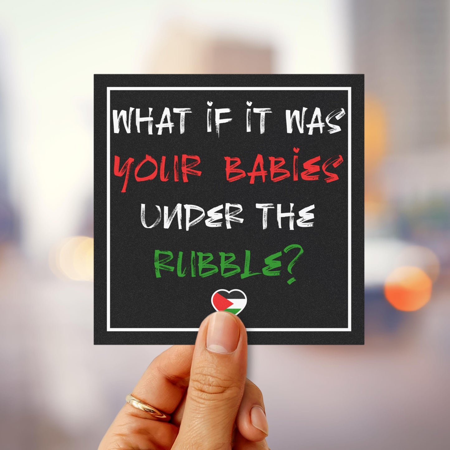 Free Palestine car magnet