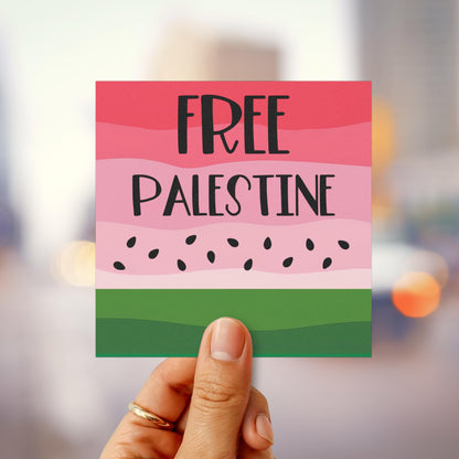 Free Palestine car magnet watermelon bumper sticker genocide is never justified magnet save Gaza car decal anti war magnet human rights gift