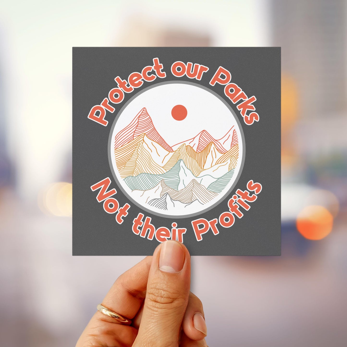 Protect our parks car magnet