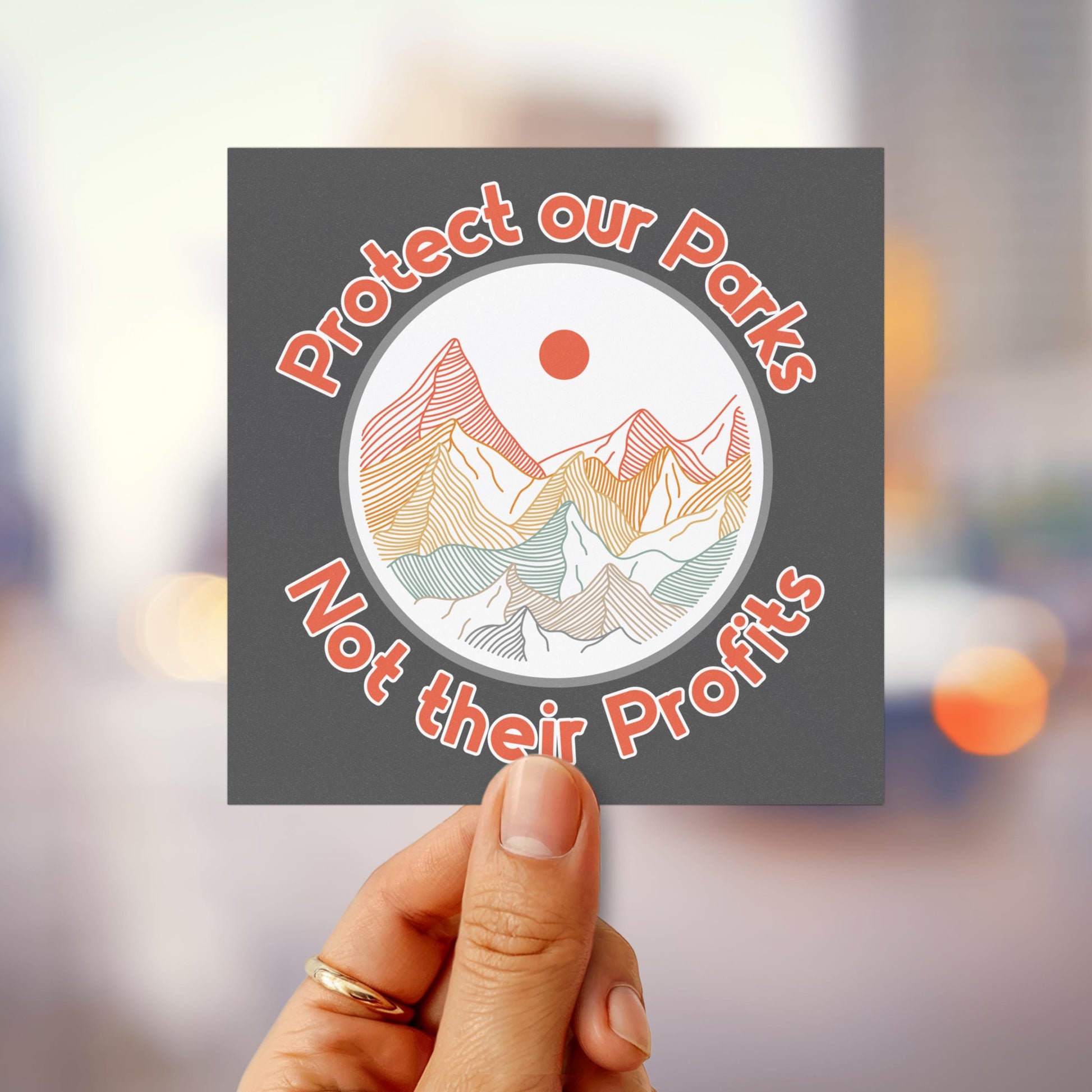 Protect our parks car magnet