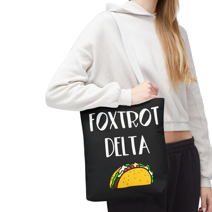 subtle anti Trump gift foxtrot delta tango bag