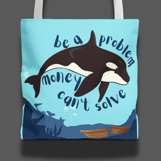Environmentalist tote bag sink the rich gift idea become ungovernable bag ocean lover gift whale lover tote orca attack gift funny political