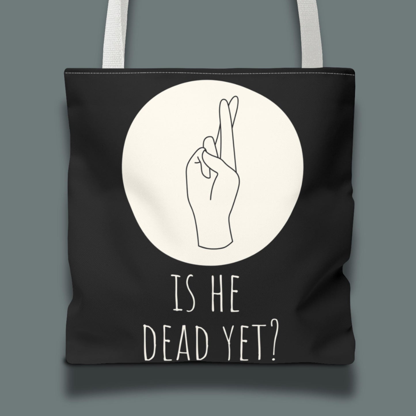 Is he dead yet tote bag anti Trump gift not my president merch 8647 tote subtle f*ck Trump merch foxtrot delta tango tote funny political