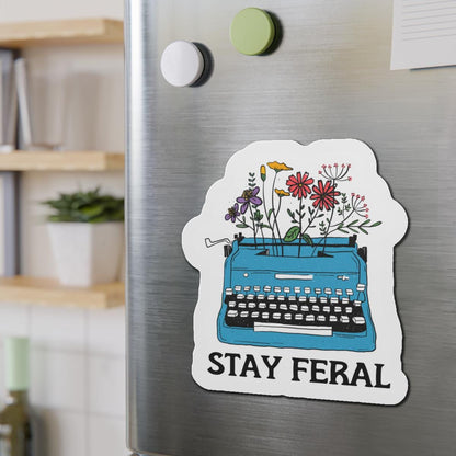 Stay feral magnet f*ck the patriarchy merch book lover gift idea feminist magnet womens rights merch strong woman gift anti fascist merch