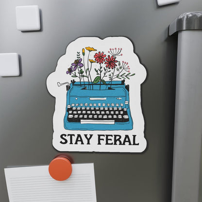 Stay feral magnet f*ck the patriarchy merch book lover gift idea feminist magnet womens rights merch strong woman gift anti fascist merch