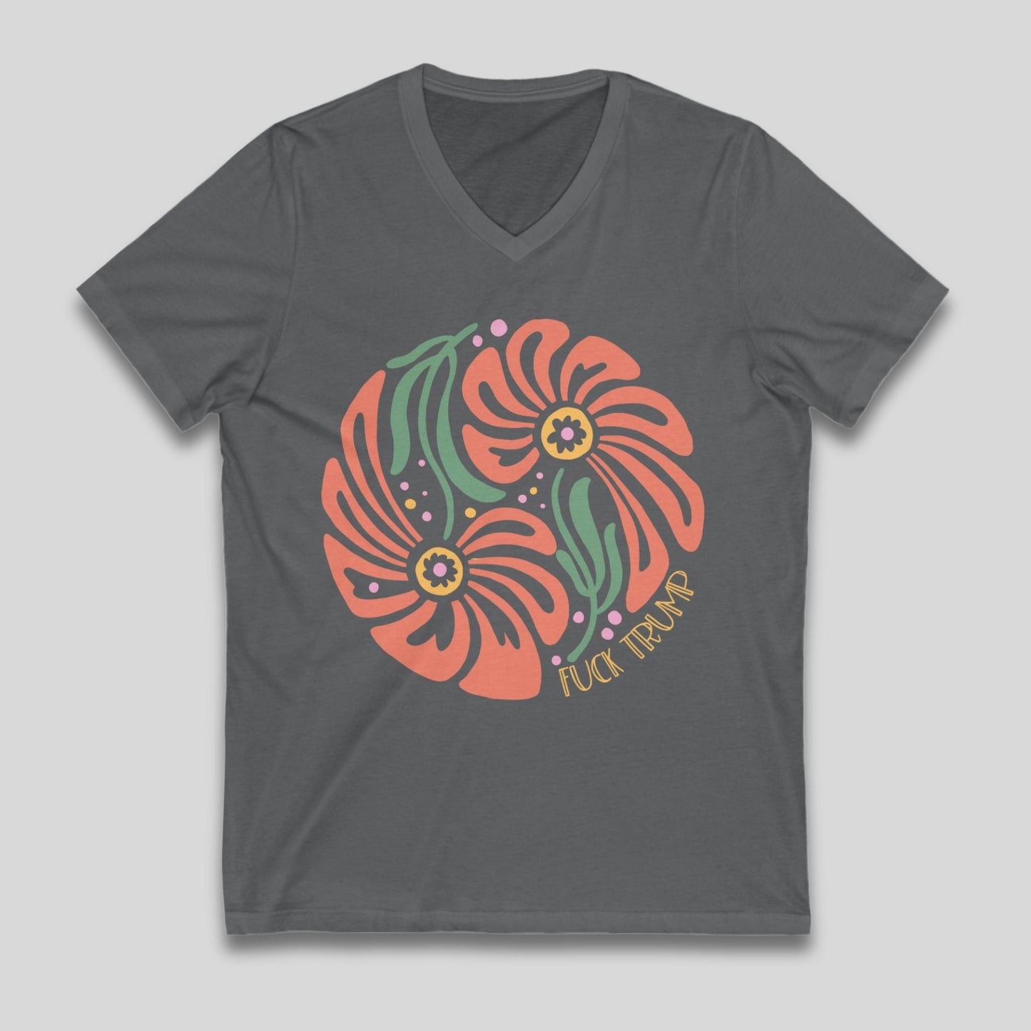 Subtle f*ck Trump flower shirt anti Trump hidden message tee FDT gift idea foxtrot delta tango shirt not my president top is he dead yet top