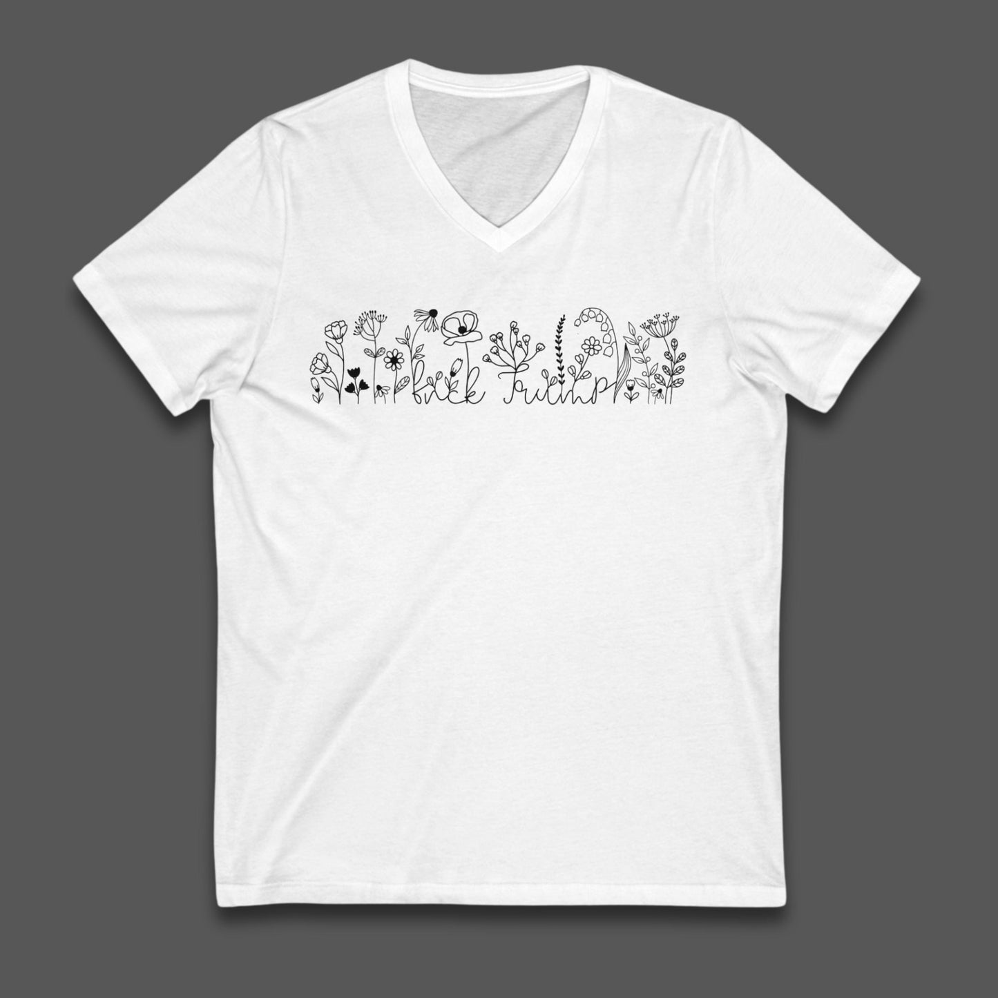 Subtle f*ck Trump shirt anti Trump flower merch FDT protest shirt anti MAGA shirt defend democracy tee no kings shirt feminist gift idea