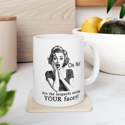 Funny anti Trump mug subtle FDT merch leopards eating faces party mug subtle f*ck Trump mug anti MAGA merch tax the rich gift womens rights