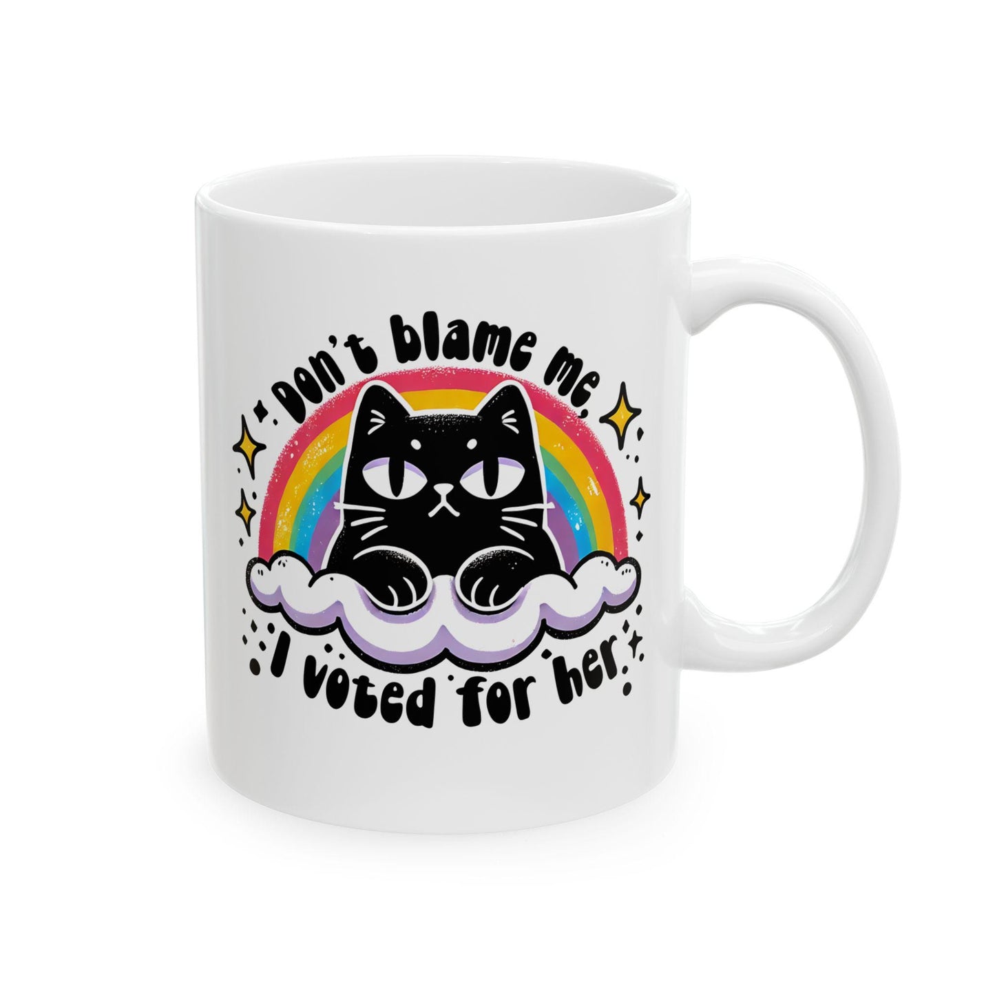 Don't Blame Me, I Voted For Her subtle Fuck Trump Mug, FDT Anti-MAGA Gift, Anti-Nazi Anti-fascist present fuck the patriarchy funny feminist