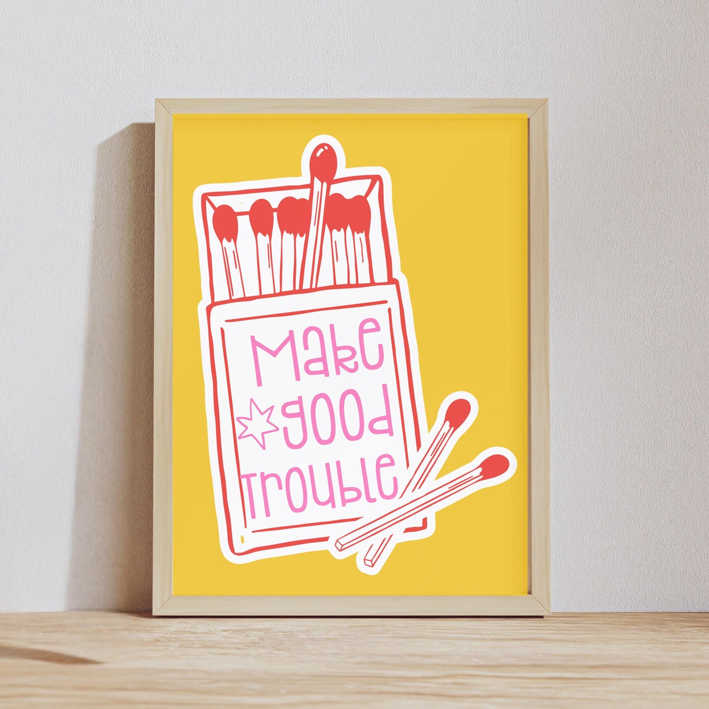 Make good trouble art print social justice wall art resist fascism printable poster f*ck ICE merch f*ck Trump art print activist gift idea