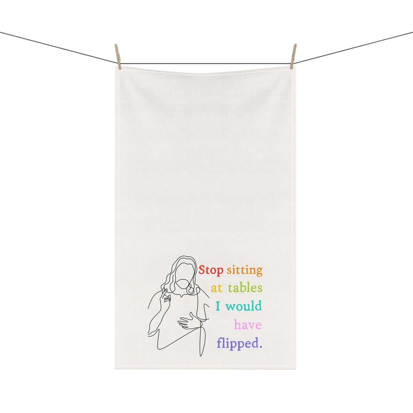 Liberal Christian tea towel progressive Christian gift idea anti genocide merch liberal gift idea Jesus was an immigrant merch anti Trump