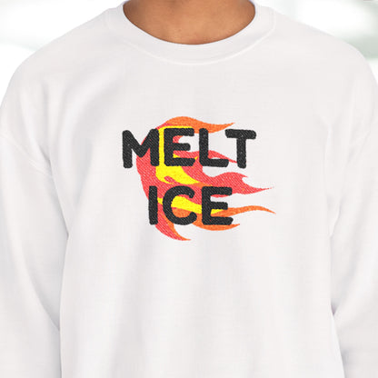Melt ICE sweatshirt f*ck ICE long sleeve shirt anti Trump apparel chinga la migra gift pro immigration shirt abolish ICE sweatshirt resist