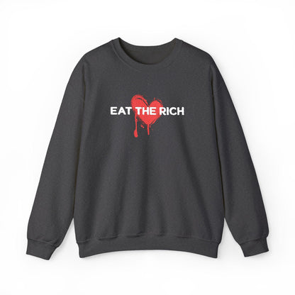 Eat the rich sweatshirt anti authoritarian long sleeve shirt human rights merch activist gift idea protest apparel anti capitalist shirt