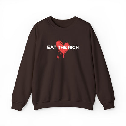 Eat the rich sweatshirt anti authoritarian long sleeve shirt human rights merch activist gift idea protest apparel anti capitalist shirt