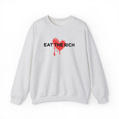 Eat the rich sweatshirt anti authoritarian long sleeve shirt human rights merch activist gift idea protest apparel anti capitalist shirt