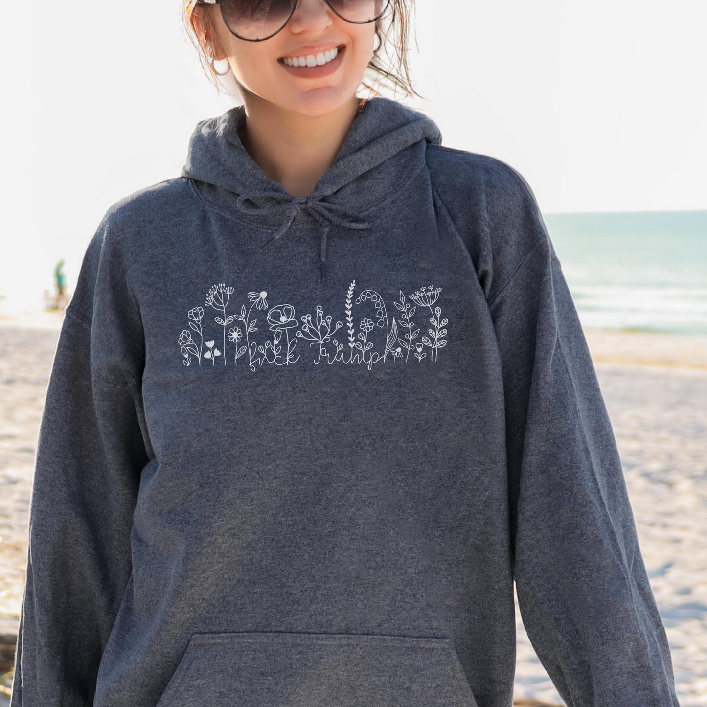 Subtle anti Trump hoodie f*ck Donald Trump sweatshirt funny election hoodie democrat sweatshirt protest apparel anti Trump hidden message