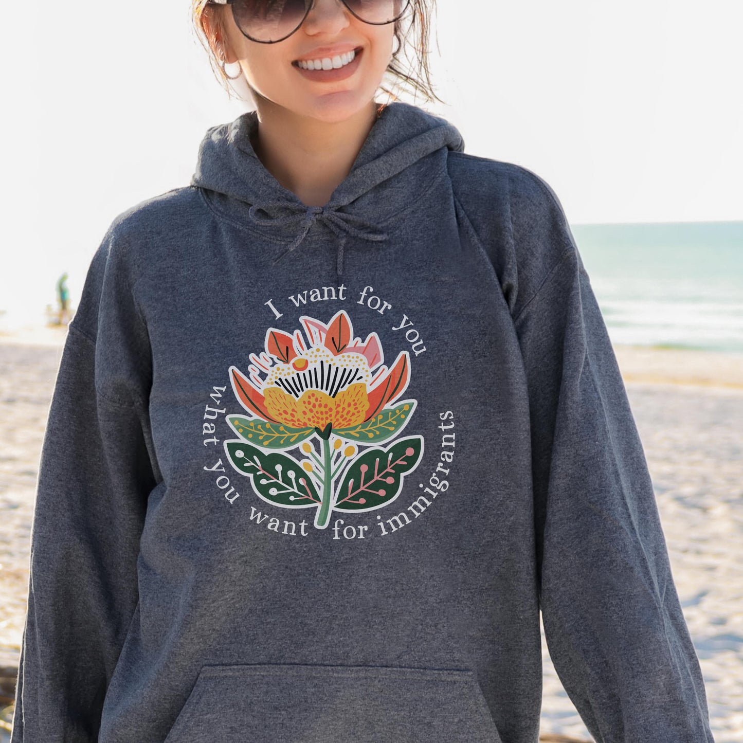 Pro immigrant hoodie f*ck ICE sweatshirt no one is illegal on stolen land hoodie f*ck Trump gift idea chinga la migra sweatshirt liberal