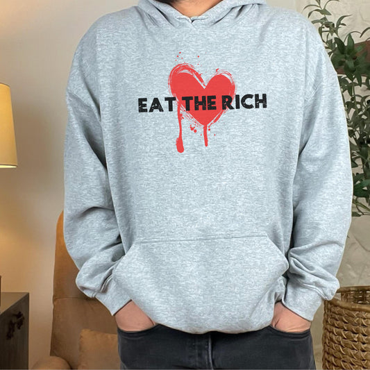 Eat the rich hoodie anti capitalist sweatshirt revolution merch anti patriarchy apparel activist hoodie protest merch f*ck ICE sweatshirt