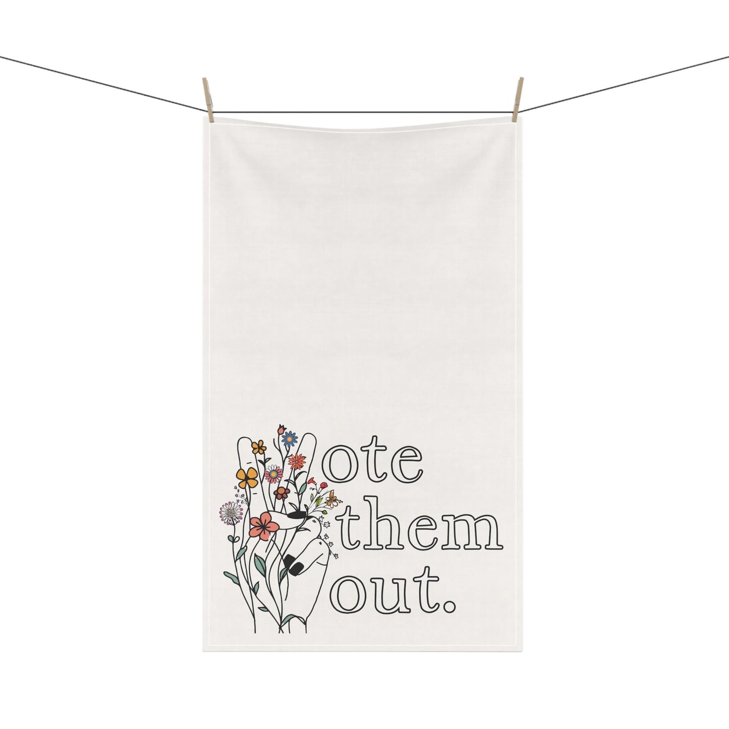 Vote them out tea towel anti Republican gift idea funny political merch anti Trump dish towel subtle f*ck Trump gift anti fascism tea towel
