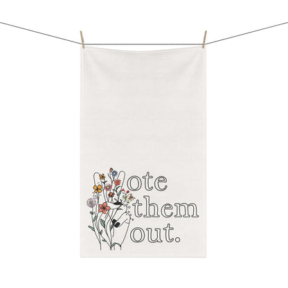 Vote them out tea towel anti Republican gift idea funny political merch anti Trump dish towel subtle f*ck Trump gift anti fascism tea towel