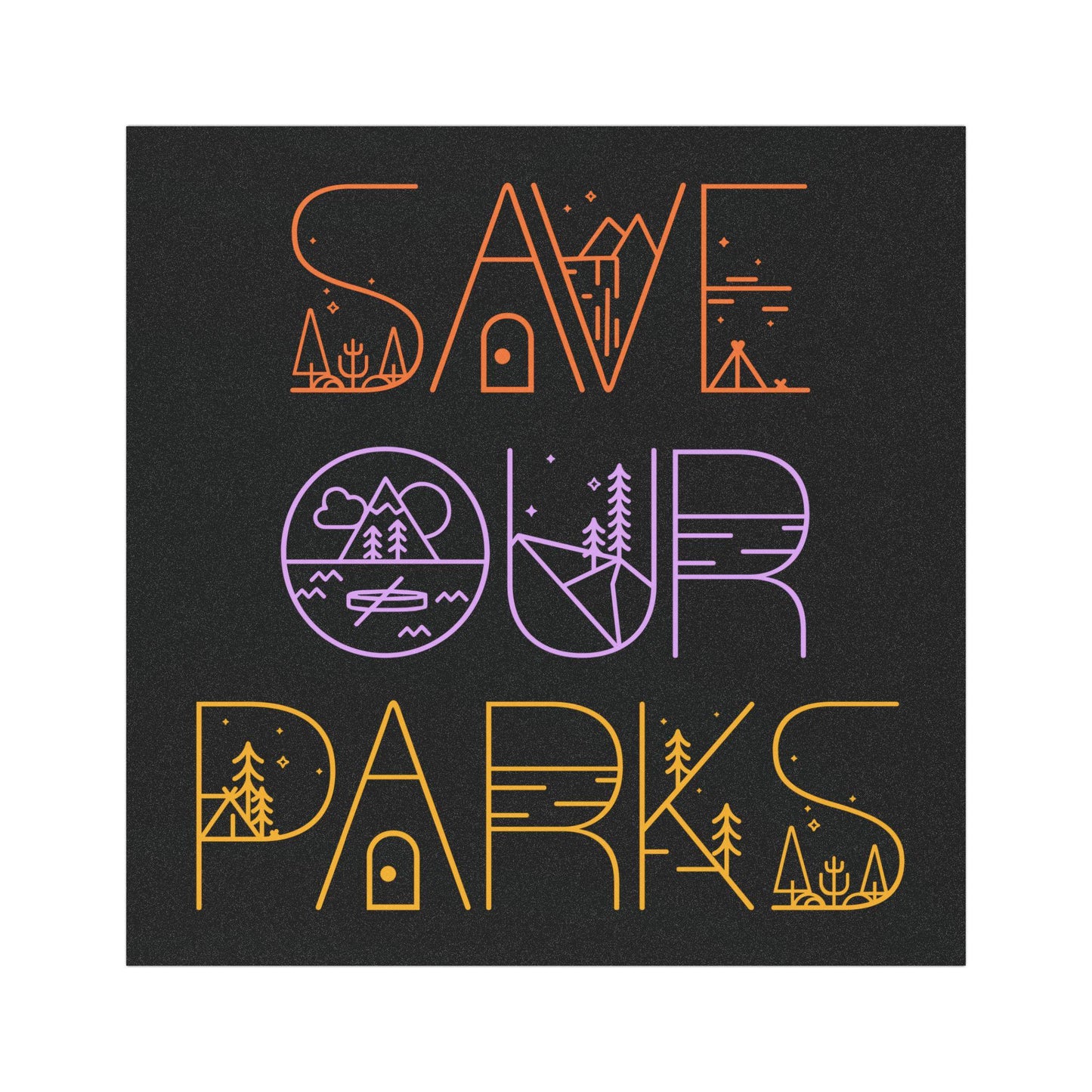Save our parks car magnet national parks merch travel lover magnet van life magnet hippie decal nature lover car magnet not all who wander
