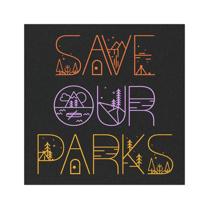 Save our parks car magnet national parks merch travel lover magnet van life magnet hippie decal nature lover car magnet not all who wander