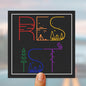 Resist car magnet support national parks merch nature lover gift hippie car magnet rainbow merch camping hiking lover gift idea outdoorsy